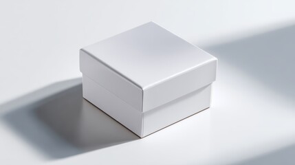 Fototapeta premium Box packaging mockup with clean edges on white background