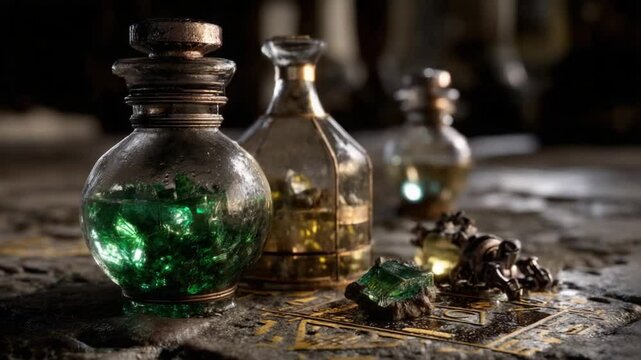 Test tubes filled with colorful substances are arranged on a weathered surface, reflecting the historical quest for cures during the bubonic plague era. Discover the influence of these remedies