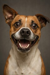 Obraz premium Happy dog portrait photo