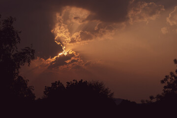 sunset in the clouds