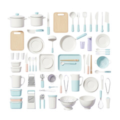 set of kitchen utensils