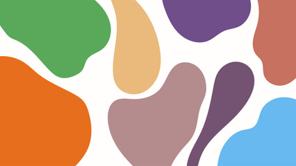 ABSTRACT BACKGROUND WITH HAND DRAWN SHAPES COLORFUL FLAT DESIGN VECTOR TEMPLATE FOR WALLPAPER, COVER DESIGN