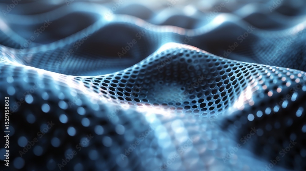 Aufkleber an abstract close-up of metallic waves in motion illustrates the beauty and complexity of textures, 