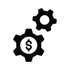 A filled style icon showing money management plan