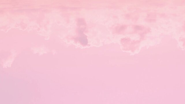 Time Lapse Sunset Dreamy Pink Roud Sky and Puffy Pink Clouds in Sunlight. Air Plane Window Beautiful Aerial View Atmosphere, Drone Shooting, Background. Pink Cloud, Colorful Fantasy Sky Beauty, Relax.