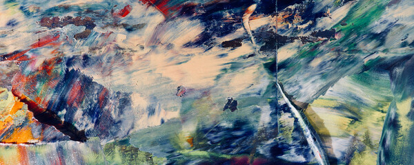 Abstract art background . Hand painting artwork on canvas .