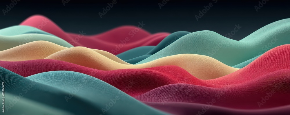 Poster abstract gradient waves in vibrant colors form a conceptual artistic design