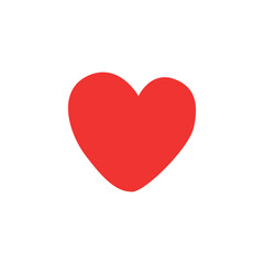 red heart isolated on white