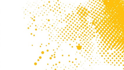 Abstract Yellow And White Halftone Pattern Background