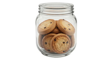 Isolated Jar of Chocolate Chip Cookies