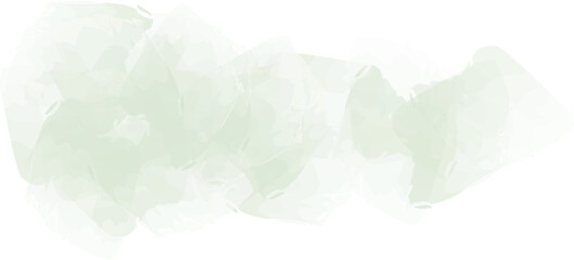 Green watercolor brush stroke abstract background with soft transparent texture. Modern pastel nature-inspired template for eco design, packaging, branding, or invitation. EPS vector with white backgr