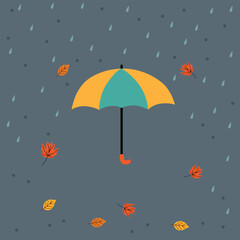 umbrella under rain