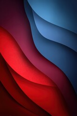 Abstract background with flowing red and blue layered design elements
