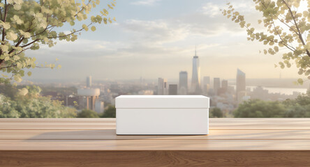 Blossom View Over City Bakground Image