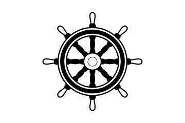 Ship wheel nautical steering wheel vector graphic