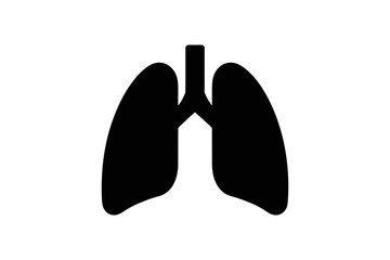 Human lung anatomy respiratory system health icon
