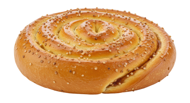 Isolated Sweet Cinnamon Roll - Powered by Adobe