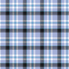Blue and Black Plaid Fabric Texture