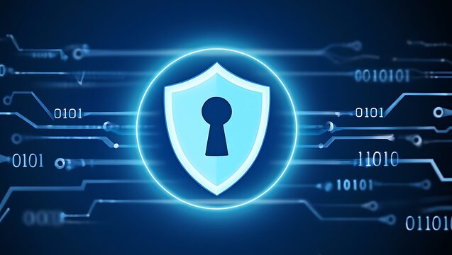 Cybersecurity Shield Protecting Data, Networks, and Digital Assets with Advanced Encryption and Robust Security Measures