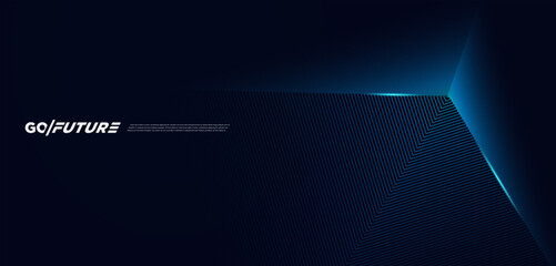 Futuristic abstract vector featuring inward-flowing blue lines with sharp geometric depth on a dark tech background. Great for digital branding, sci-fi themes, UI/UX design, and high-tech presentation