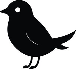 vector illustration of a Black Cowbird