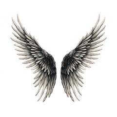 Obraz premium Wings bird white background accessories.