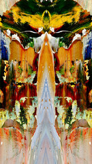 Abstract art background . Hand painting artwork on canvas .