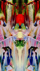 Obraz premium Abstract art background . Hand painting artwork on canvas .