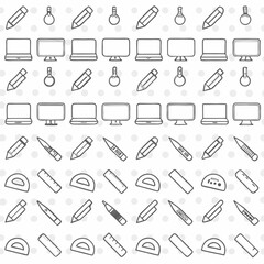 Fototapeta premium seamless pattern with doodle arrows