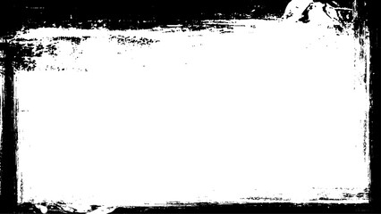 Grunge frame illustration. Space for text. Vector black grunge border frame