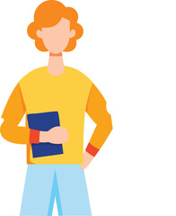 Team discussion three people collaborating isolated on white background