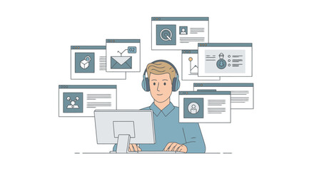 Focused Professional: Managing Multiple Screens