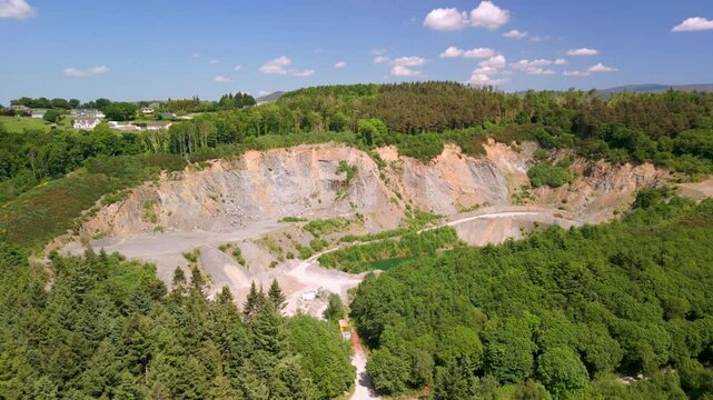 Advancing aerial video of Warrenpoint, County Down, Northern Ireland, UK on a bright and sunny day. Filmed in 4K, 60FPS and with Rec709 color.