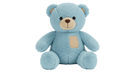 Isolated blue teddy bear