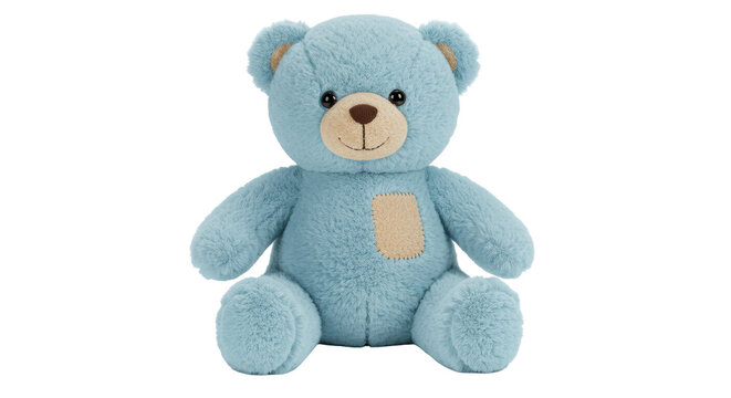 Isolated blue teddy bear - Powered by Adobe