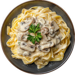Creamy mushroom pasta dish delicious italian food