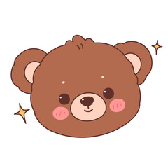 Cute bear happy decoration cartoon character illustration