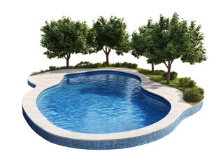 swimming pool on a transparent background, png