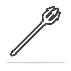 Trident outline icon transparent vector isolated