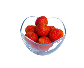 Reife Erdbeeren in einer Glasschale