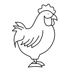 Chicken Vector Line