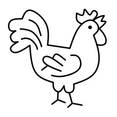 Chicken Vector Line