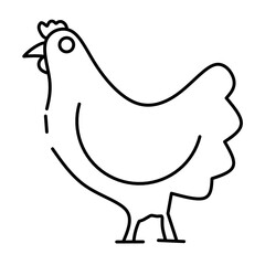 Chicken Vector Line