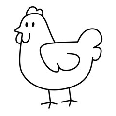 Chicken Vector Line
