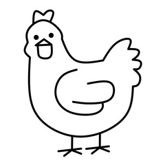 Chicken Vector Line