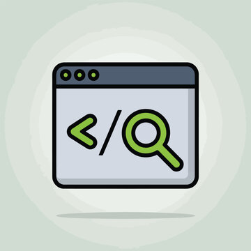 Web browser window displaying code search icon
