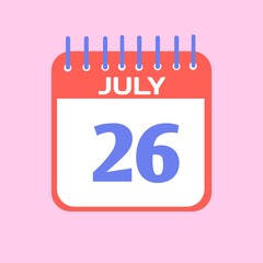 vector calendar icon
Standing Desk Calendar July 2025. Business monthly calendar with metal spiral-bound, the week starts on Sunday. Monthly Pages with green title, isolated on a white background, 3d 