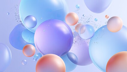 Abstract Pastel Spheres Background Design