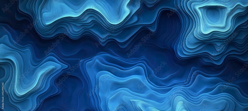 Poster elegant abstract navy blue layered swirl with dark azure wave patterns for artistic backgrounds
