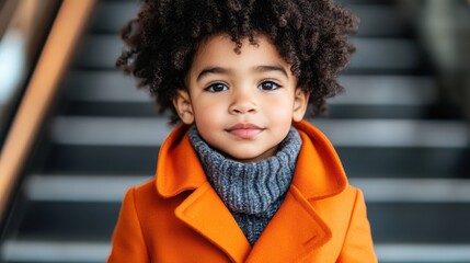 A Child's Sunny Smile: a heartwarming portrait captures a young child's innocent gaze as they radiate warmth and charm, embodying youthful curiosity and pure joy. 